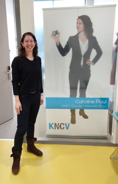 Caroline Paul-With banner